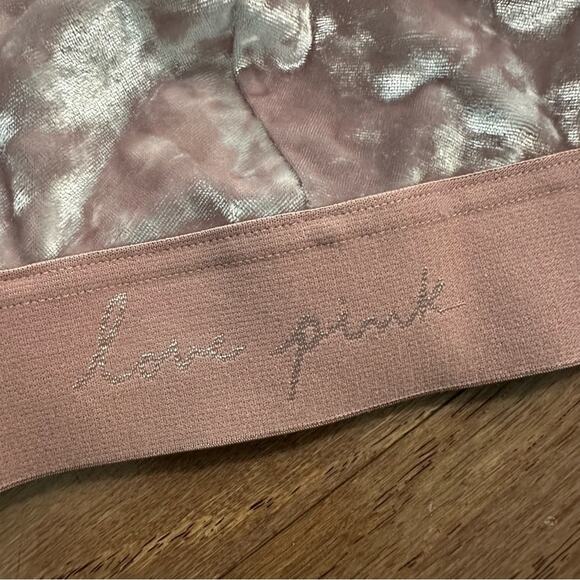 PINK Victoria’s Secret Velvet Triangle Bralette, Very Soft, Strappy, M - Picture 4 of 13